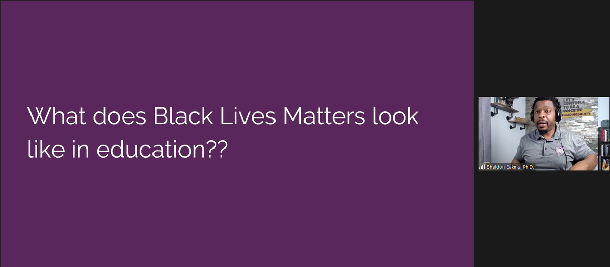 Lyricalswordz's tweet image. Thankful that @sheldoneakins is asking all the right questions this morning at the #RethinkLearningSummit. In what ways do our students know that #BlackLivesMatter? &quot;Black History is every day. Black Lives Matters isn&apos;t a one and done. It&apos;s every day.&quot;