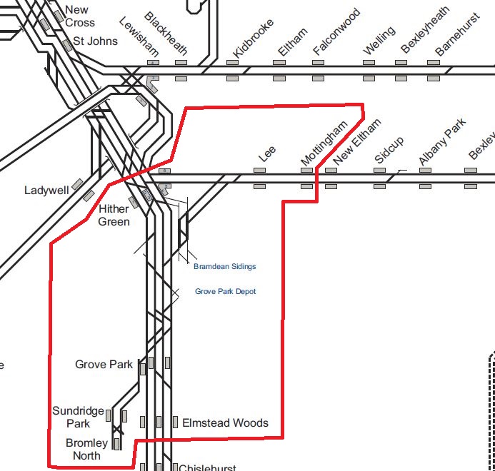 NetworkRailSE's tweet photo. It's Wednesday so time for a #GeekThread.
We've got major engineering work taking place in the #HitherGreen area from 25 July - 2 Aug, marking the end of the 1976-era signalling, which controls the movement of trains through the area circled in the map below... /1 https://t.co/Wo5fjS66zk