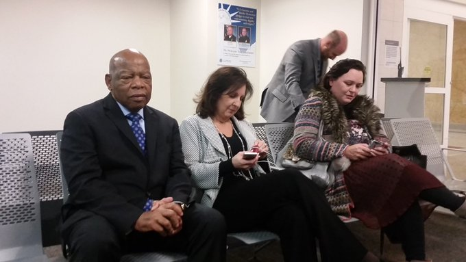 18. John Lewis went to ATL and sat there in protest for the civil rights of Muslims. Leading, like he always did.  https://twitter.com/MarissaMtchll/status/825518468812398596