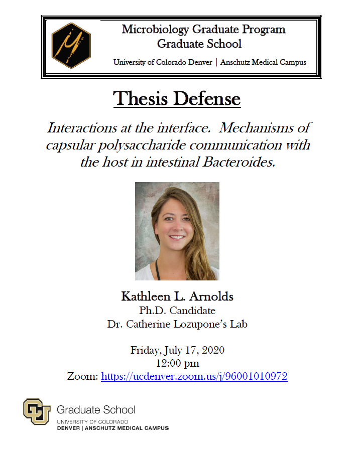 CathyLozupone's tweet photo. Congratulations @KLArnolds on successfully defending your fantastic dissertation work! We are going to miss you so much in the @LozuponeLab! https://t.co/ID8Nvr3pXj
