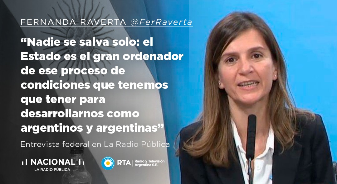 NacionalSj's tweet photo. #EntrevistaFederal "Nadie se salva solo: el Estado es el gran ordenador de ese proceso de condiciones que tenemos que tener para desarrollarnos como argentinos y argentinas" 
@FerRaverta
 
@ansesgob @rta_se https://t.co/7q6c92y0JV