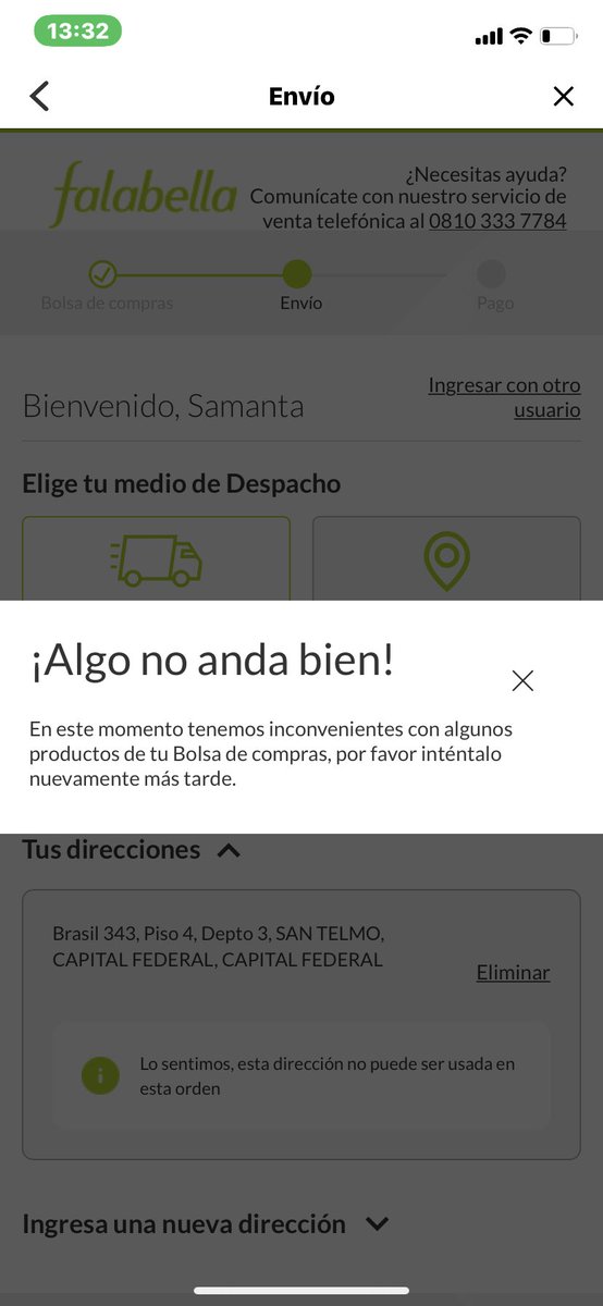 SamaMorresi's tweet photo. @Falabella_ar  imposible hacer una compra comida Ni por App ni por internet ni por teléfono https://t.co/gjlakbavSG