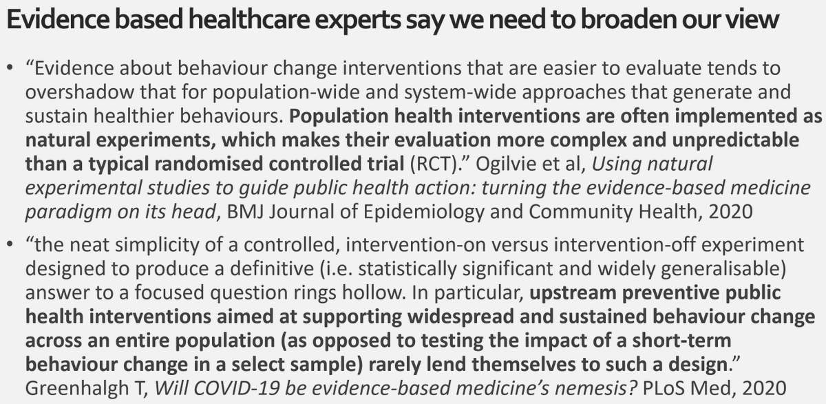 Classic epidemiological studies can never really tell us if masks reduce community transmission, because if I (for instance) wear a mask, how do you know which people I contact avoided getting sick because of me?So we have to broaden our evidence base.