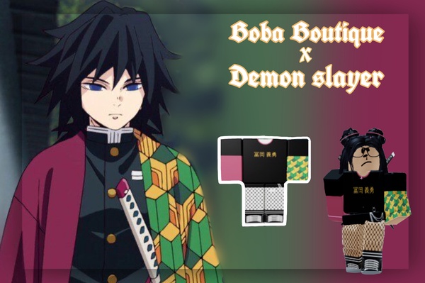 jac on X: Haii! New releases on the Demon Slayer collection sold at Boba  Boutique. Designed by my sis, @jaylaxmai (jxylz on roblox). Retweets  appreciated C: Group Link:  #ROBLOX #robloxclothes  #RobloxDesigner #