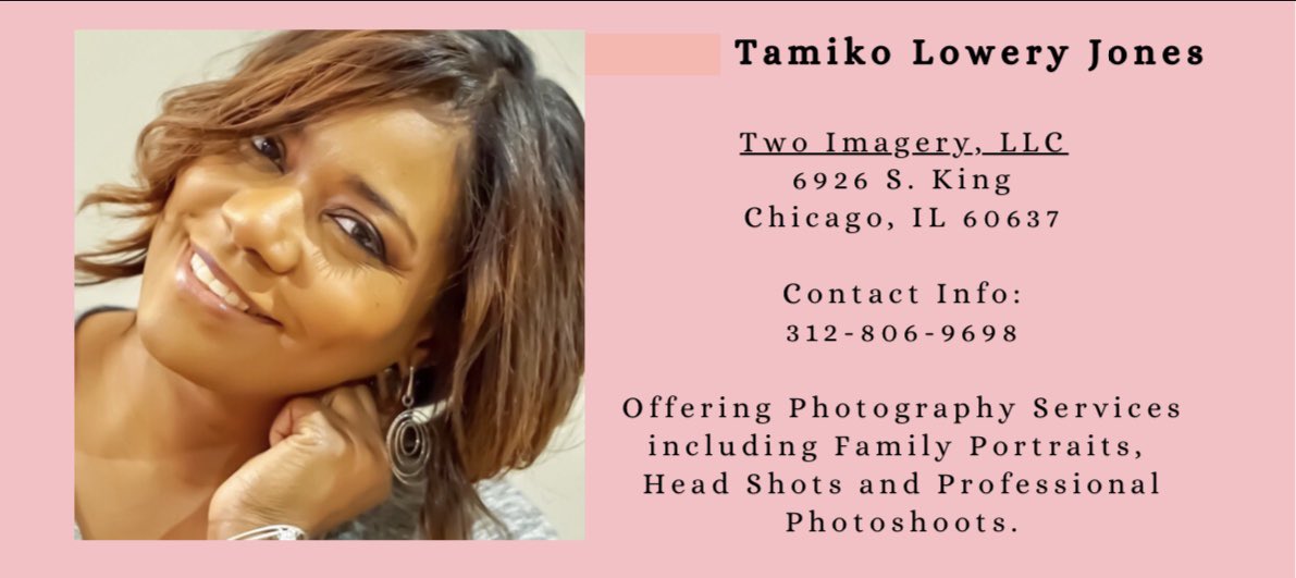 MAF Member’s Black-Owned Business featuring....

Tamiko Lowery Jones, the owner of Two Imagery, LLC. 

#XiNuOmega
#monarchawardsfoundation
#AKA1908
#AKA
#BlackOwnedBusiness
#Chicagoland
#TwoImagery
monarchawardsfoundation.org