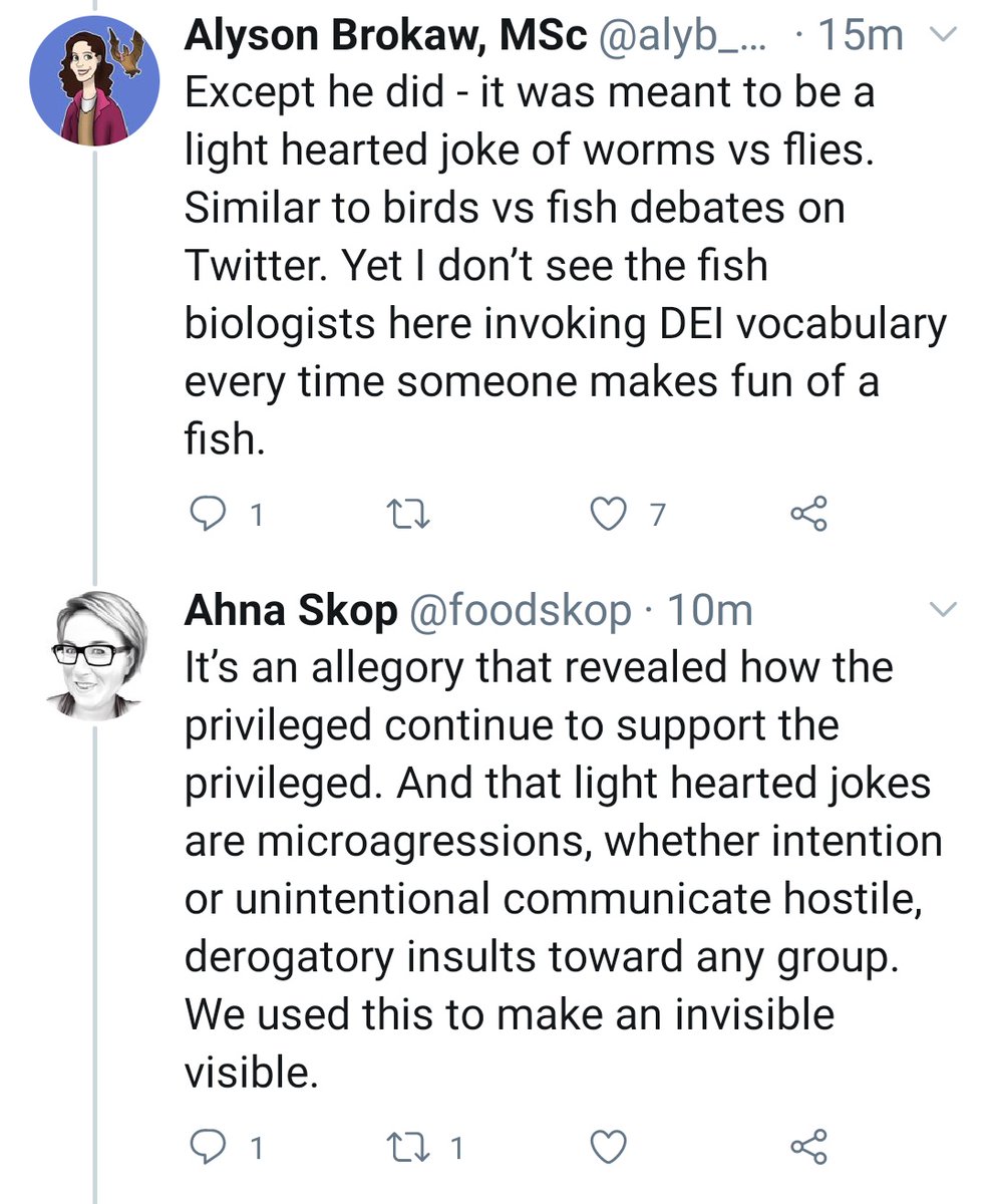 I just want to remind everyone that the original joke was eisen calling worms boring bc they just wiggle around & fuck themselves, which itself is a response to a twitter prompt asking for the most overrated animal on a site where scis freq make fun of each other's study animals