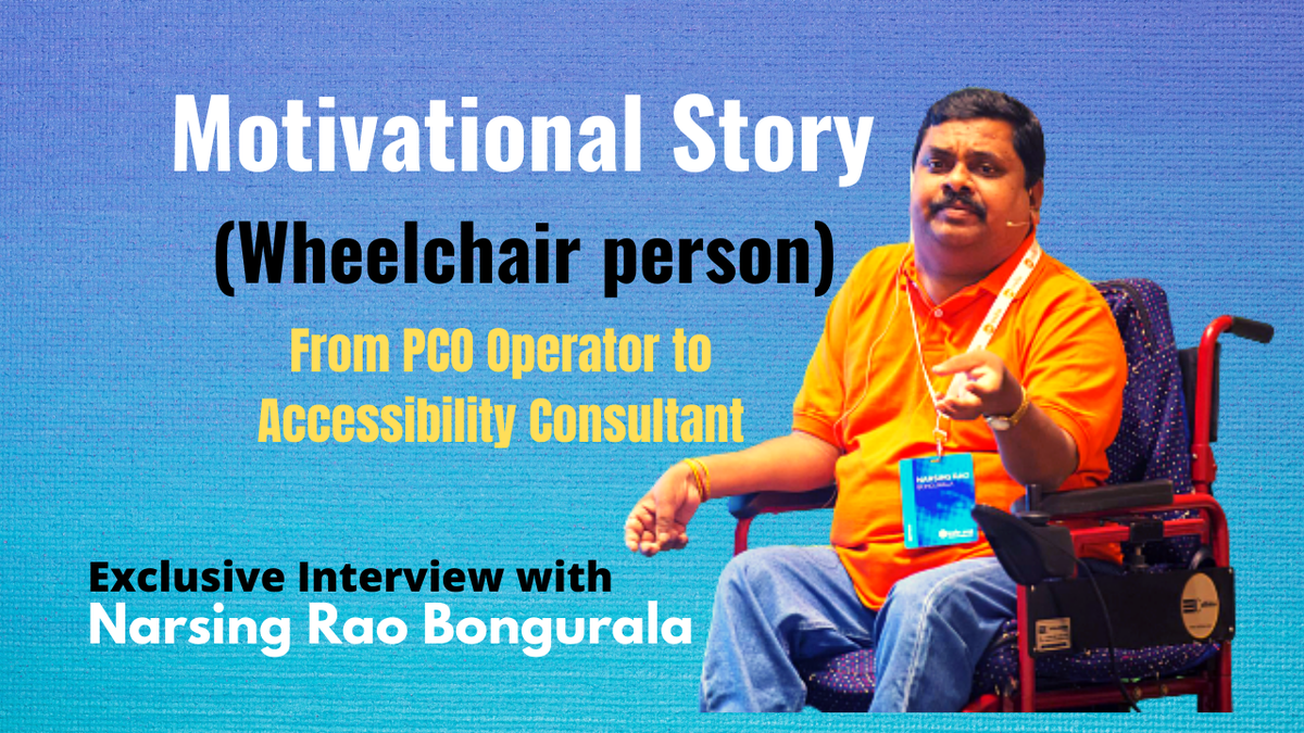 Motivational Story of Narsing Rao Bongurala | Wheelchair Person | Wonder On Wheels Foundation Founder.
#narsingraobongirala  #wheelchairperson  #motivationalstory #inspiringstory #motivationalvideo #wonderonwheels #wowfoundation #accessibility 
youtu.be/suRV3Rz4QI4