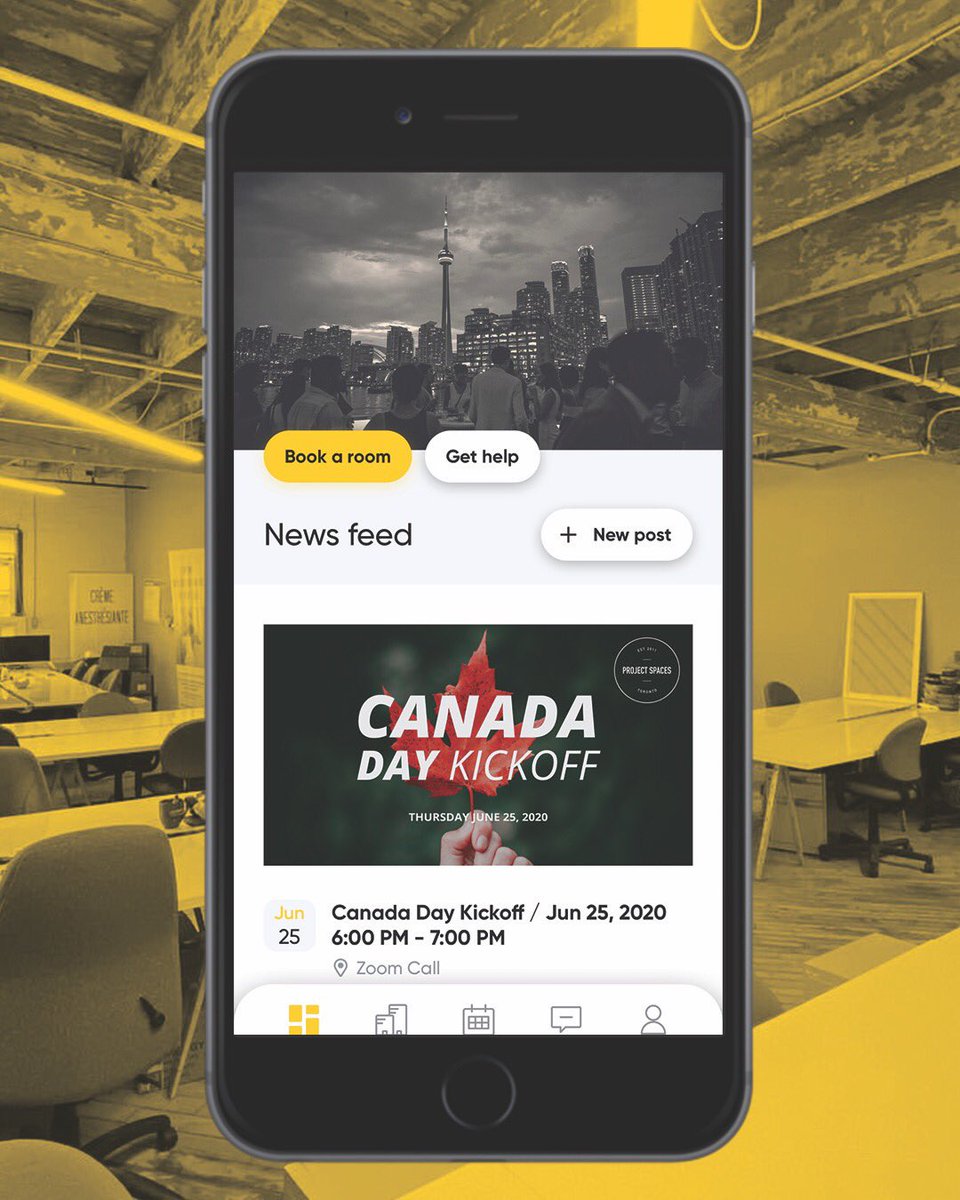 prjctspcs's tweet photo. The PS mobile app for iOS is here! Browse profiles, book meeting rooms, RSVP for events and so much more. Download: https://t.co/Jxvk9KXFk8 ⚡️ #coworking #startuphereto https://t.co/XBuu2jJqDR