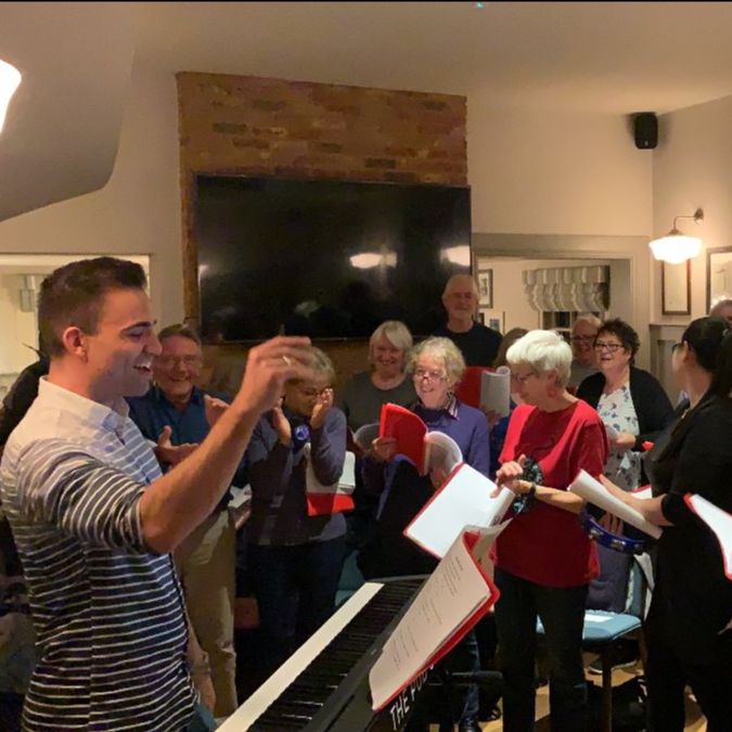 carlspeckmusic's tweet photo. Tonight from 9pm: The Pub Choir Karaoke! Join in from home, singing hits by Elvis and Fleetwood Mac. Find lyrics at https://t.co/7Nds7sPKPG. See you there! #tw11 #tw1 #sw15 #thepubchoir #sofachoir #couchchoir #Song4You #choral #choir #karaoke #twickenham #teddington #putney https://t.co/mK0N6msHSs
