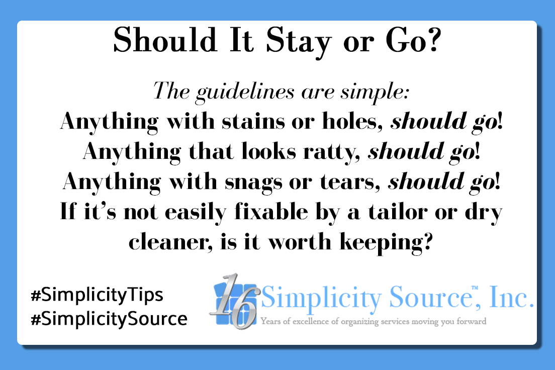 simplicity4you's tweet image. The #Clash has the right idea… trying to decide if something in your wardrobe should stay or go doesn’t have to be hard. Here are some rules we live by. Be sure to follow us for weekly tips and great suggestions on how to live #simply.  #SimplicityTips #SimplicitySource