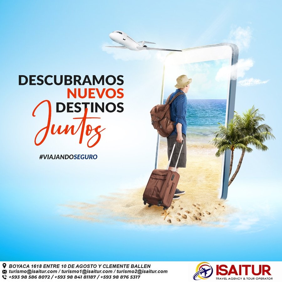 TurismoIsaitur's tweet photo. Hay mucho que conocer en el mundo. Porque no lo hacemos juntos!.

Consulta tu próximo viaje con nosotros. 💃.😎😍🎁🎉..
.
.
Viaja, vive y disfruta #IsaiturTeLleva🤩✈️
#Vacaciones #Viajandoporelmundo #TarifasBajas #Turismo #Ecuador #promociones #pagoencuotas #Vuelos #viajeseguro https://t.co/BCvU4ZFVry