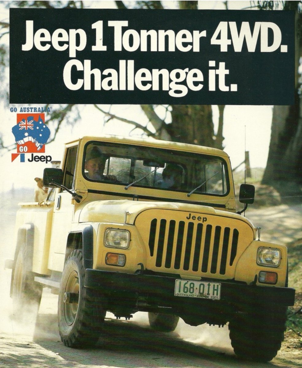 JeepSubculture's tweet photo. @RJefferds @ReturnCheck @1941life @Legendary1941 @unitedwewheel @agocs_jodi @steelecreations @ItsaJeepWorld @SolarTJChick @wve1022 @JeepKrewe @THEJeepMafia @rpx53 @RoxyJeeper The unusual @Jeep J-10.
Overseas market, 9 slot grill, square headlights, Dana44s fr &amp; rr with an optional D60 for extra GVWR. 

The 1st &amp; only Jeep 1-ton truck and 1st diesel Jeep (powered by a Nissan 3.3L SD33).

The best J-10 history write-up available.
https://t.co/sBWVRRHTSs https://t.co/Hz0ZHP2et3