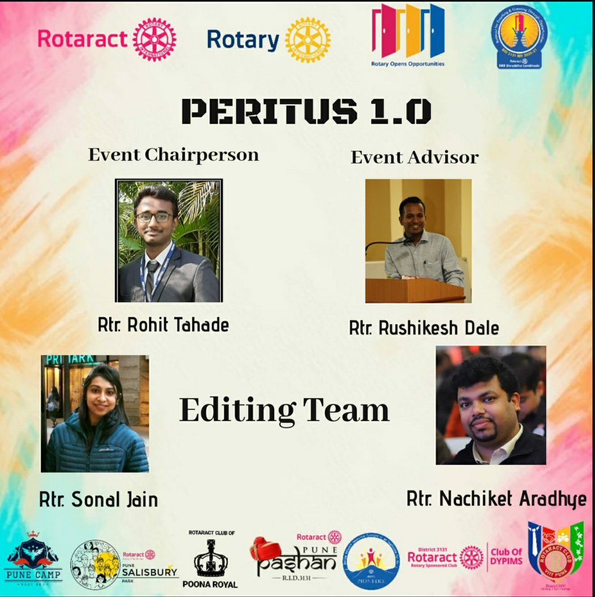 RotaractViit's tweet photo. We are proud to announce that RCVIIT along with 7 host clubs from @rid_3131 along with 20 collaborating clubs from various districts have successfully completed our very first ISD initiative on the eve of World Youth Skill Day ,"PERITUS 1.0" #peritus #rotaract https://t.co/ouwvQPx9cq