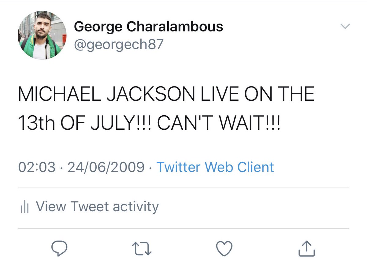 My first tweet ☹️ #MichaelJackson #ThisIsItTour #KingOfPop #SquareOne #SquareOneMJ