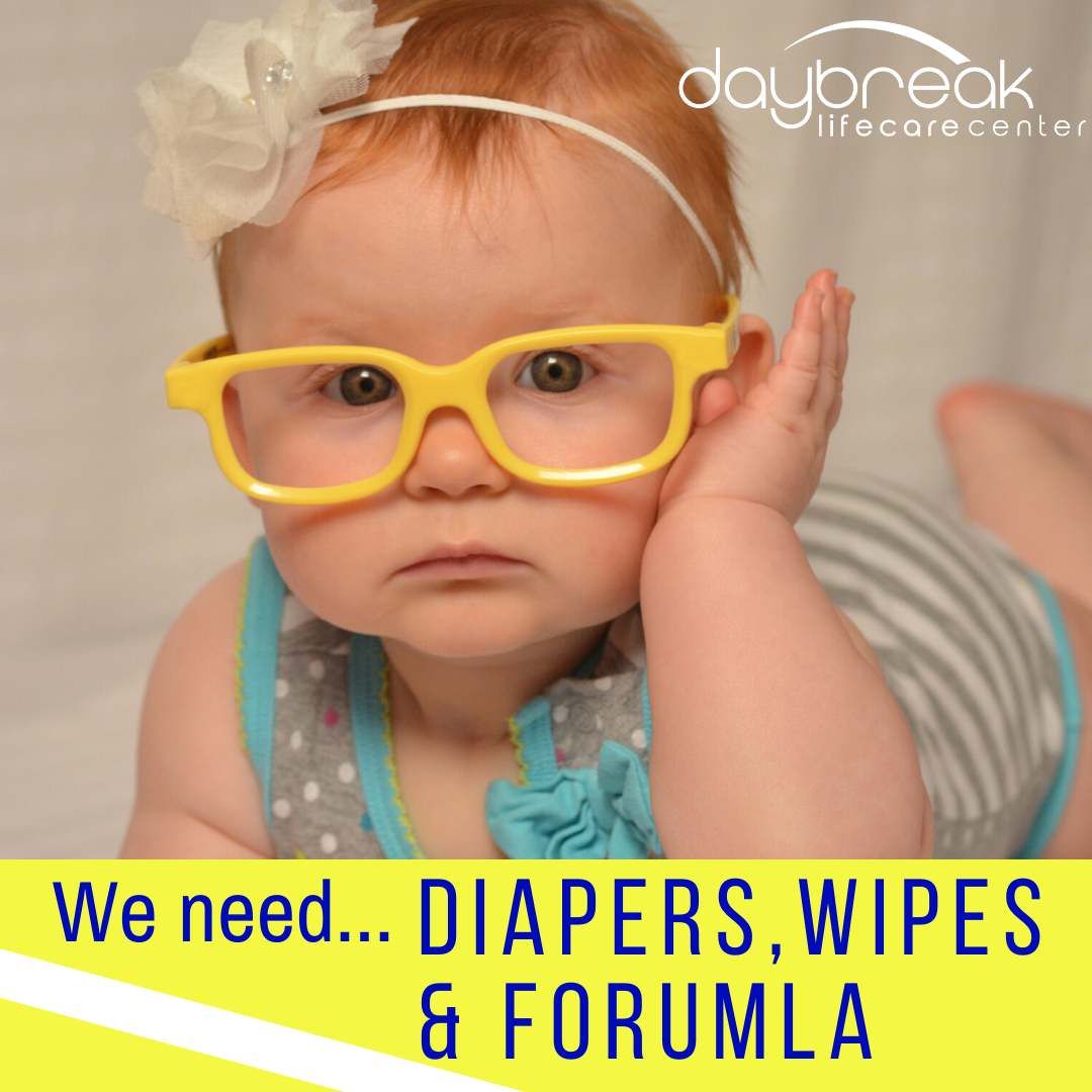 DaybreakCola's tweet photo. Will you help us restock our shelves for our clients in need? We could use size 4, 5, and 6 in diapers; wipes; and Gerber Good Start Gentle, Soothe, and Soy. Ship directly to us from AmazonSmile and let your donation go further by adding us as your nonprofit. Thank you! https://t.co/u5Dt0rwny1