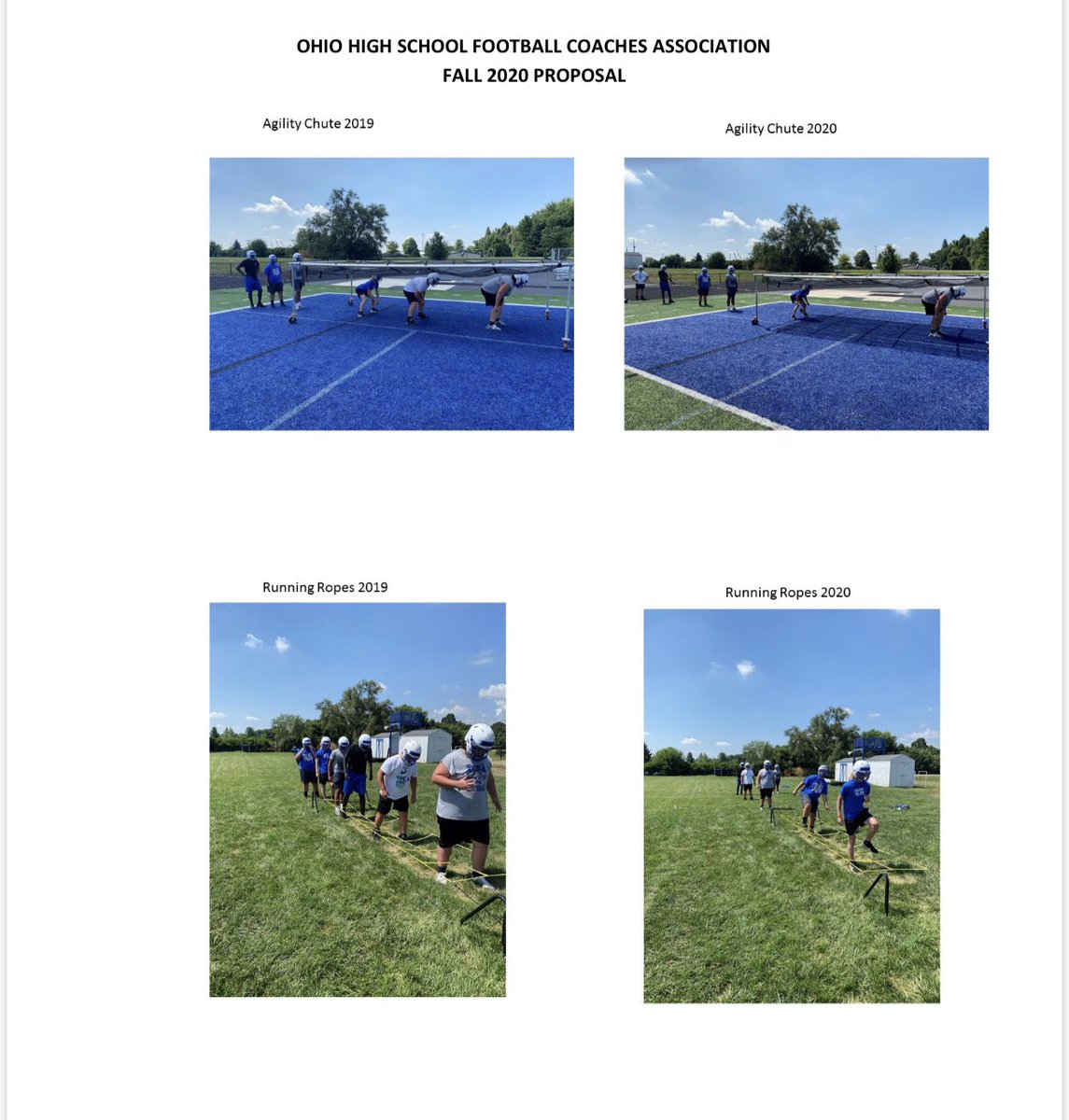 OHSFCA proposal continued...This is showing practice protocols...- limiting full contact- check-in protocols- examples of how drills need to look different