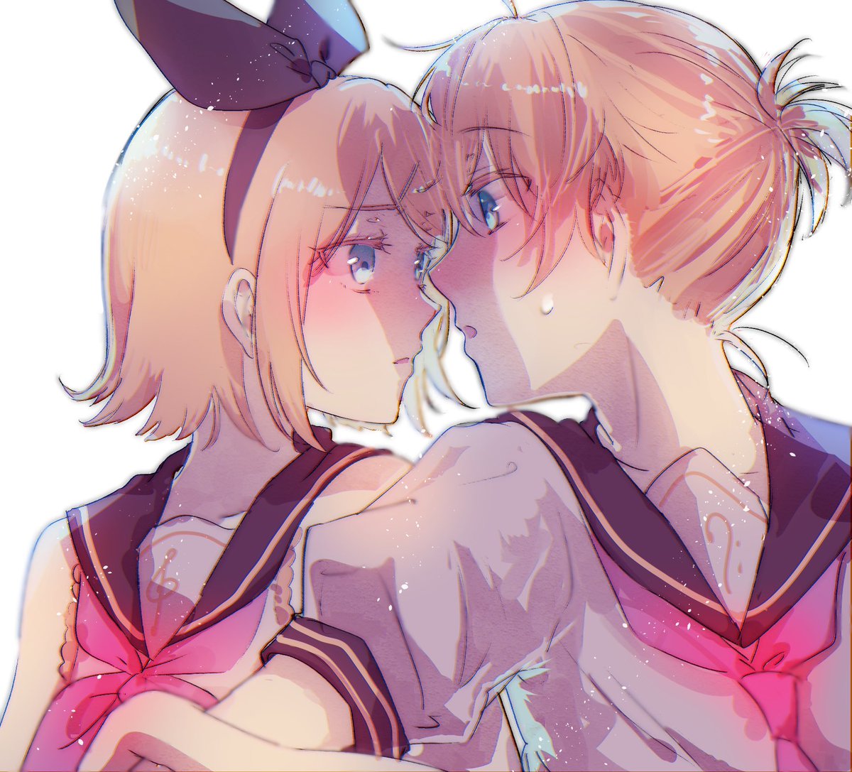 鏡音レン ,鏡音リン 「鏡音is可愛い #鏡音のイラストだけで興味を持ってくれる方へ届け 」|ぴぉんのイラスト
