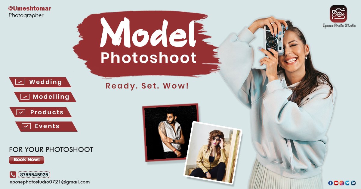 eposestudio's tweet photo. Epose photo studio.
To capture ten thousand words in the blink of a moment.
.Book Now!
For your booking 
.DM/Contact Us on 8755545925 or eposephotostudio0721@gmail.com
.
Epose photo studio #photography #photoshoot #modelphotoshoot #photographer #modeling #photo #model.# wedding https://t.co/He5kjxnOry