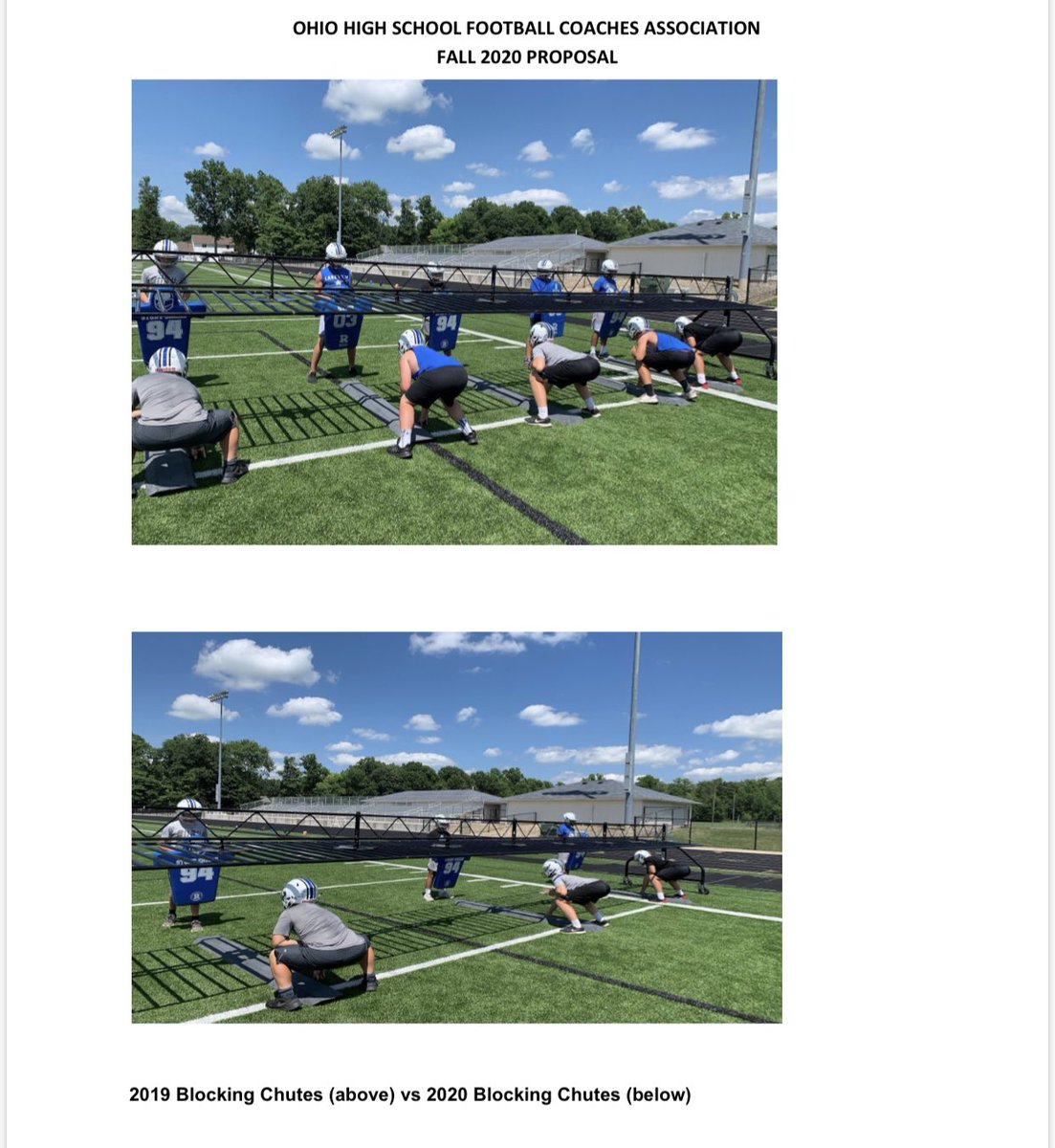 OHSFCA proposal continued...More examples of how drills need to look for this year: