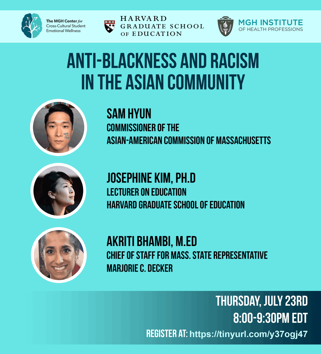 Harvard4A's tweet photo. This THURSDAY! Anti-Blackness and Racism in the Asian Community https://t.co/WT3wJf5fsf