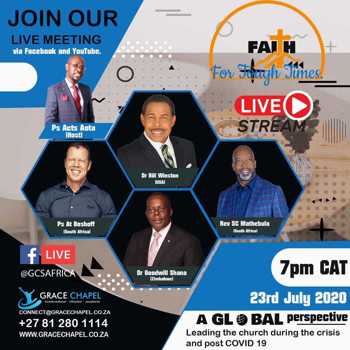 The countdown has begun, we can't wait to welcome God's generals on our platform. Get ready to receive to receive a faith boost. <a href="/DrBillWinston/">Dr. Bill Winston</a> <a href="/WOLIMtweet/">Word of Life International Ministries</a> <a href="/HopeRestoration/">Hope Restoration SA</a>