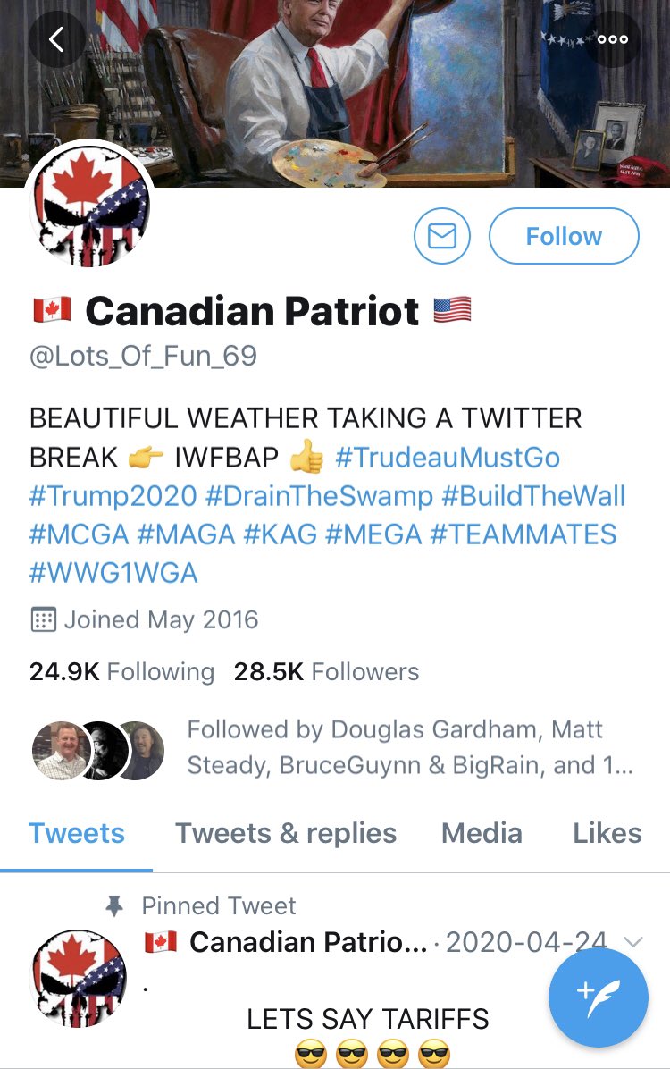 How many times have you seen accounts, both fake (LOTS of fakes) & real, that are disinformation vectors, anti-UN, anti-NATO, anti  #WHO, use “globalism” as code, pro-Trump, anti-Trudeau, pro-WEXIT, with QAnon hashtags?  #cdnpoli