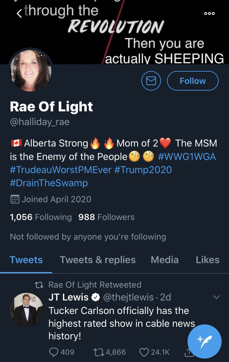 How many times have you seen accounts, both fake (LOTS of fakes) & real, that are disinformation vectors, anti-UN, anti-NATO, anti  #WHO, use “globalism” as code, pro-Trump, anti-Trudeau, pro-WEXIT, with QAnon hashtags?  #cdnpoli