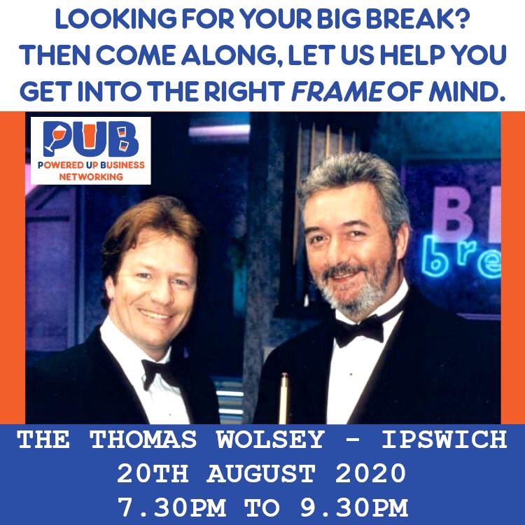 Need a break? Well then come along to our next Ipswich event. Starts at 7.30PM, right on cue. At £9.77 a ticket, you won't have to dig deep into your pockets.

Get tickets (limited to 10) from our website: pubnetworking.co.uk/eventbrite-eve…

#ipswich #suffolk