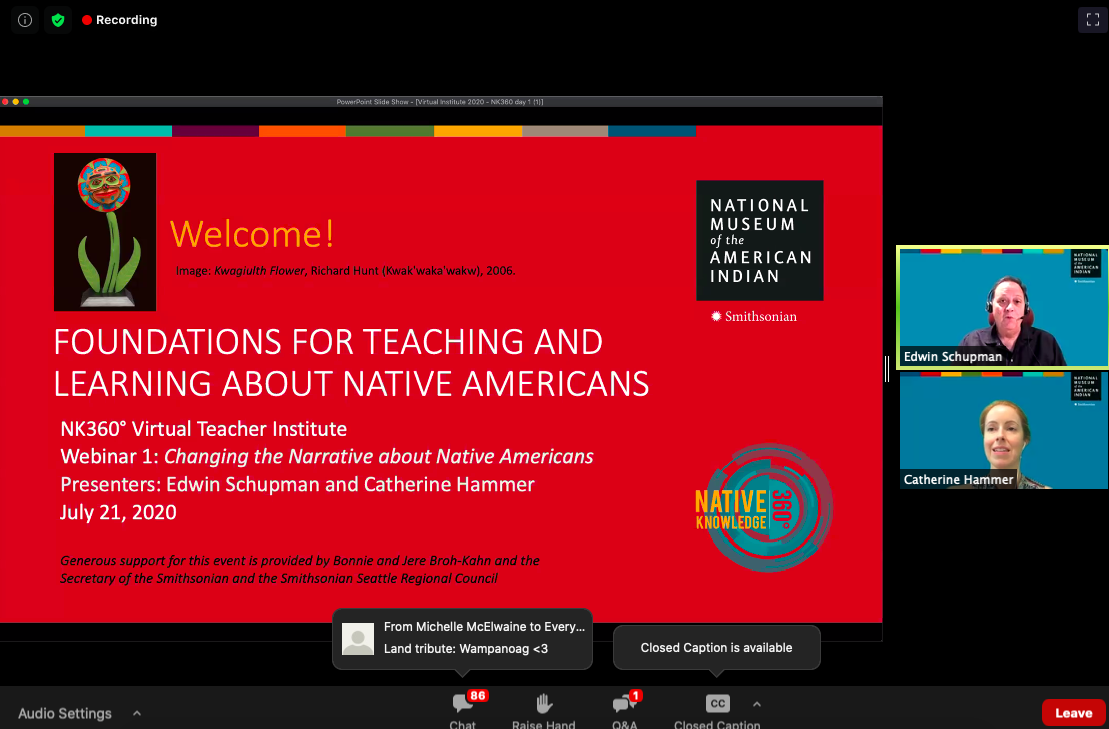 ErinKCooke's tweet photo. So excited to attend @SmithsonianNMAI's #NativeKnowledge360 webinars this week to "learn about the history of problematic narratives about Native Americans, its impact on society, and why it matters today". It's not too late to sign up! https://t.co/TsfDuTvgbl https://t.co/Zz31TD4OJL