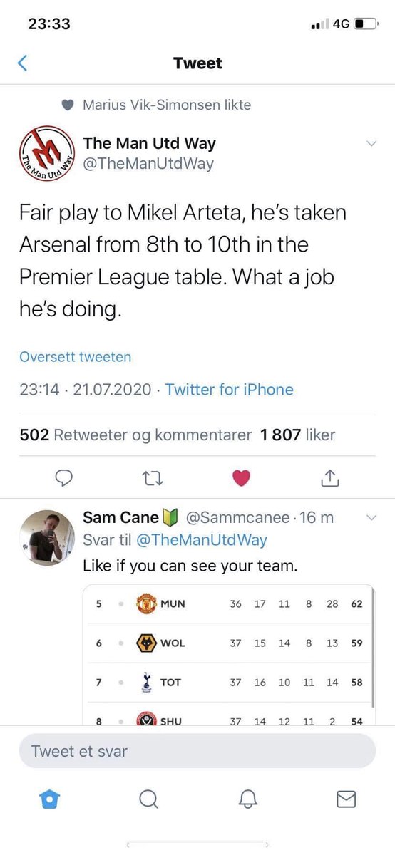 Aathava123's tweet photo. @WelBeast nice that you have a go at United, while arsenal have done bits this season 😂😂😂😂 https://t.co/9rynWROkGp