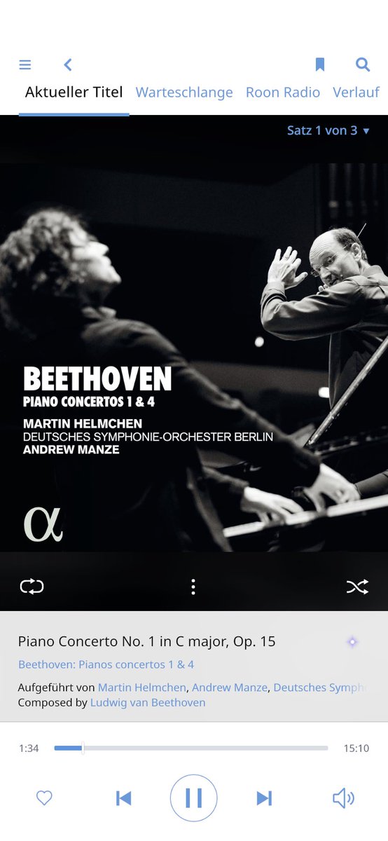 andreas_1403's tweet photo. Joining #Beethoven piano concertos no.1&amp;4 by Martin Helmchen on @qobuz via @roonlabs; @ChordAudio #MojoPoly; @audioquest GoldenGate; @lehmannaudio;  @grado GH4... Wonderful! @Fredsworldview https://t.co/1V7oUrAY37