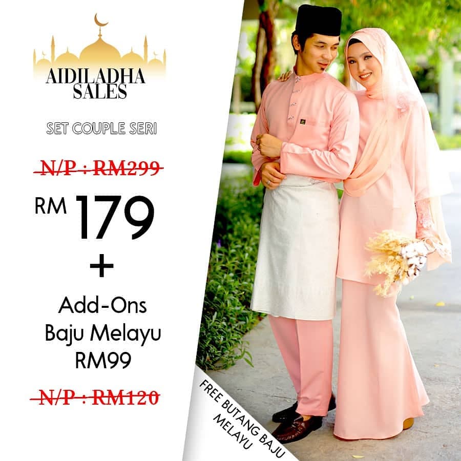 Yushida12's tweet photo. #AidilAdhaSale Grab #bajuNikah #bajuTunang #setCoupleRaya #Seri ini sebelum kehabisan stok. Ada #diskaun untuk #BajuMelayuSlimFit https://t.co/IhcVgFaWAb https://t.co/RttOxBwVdS