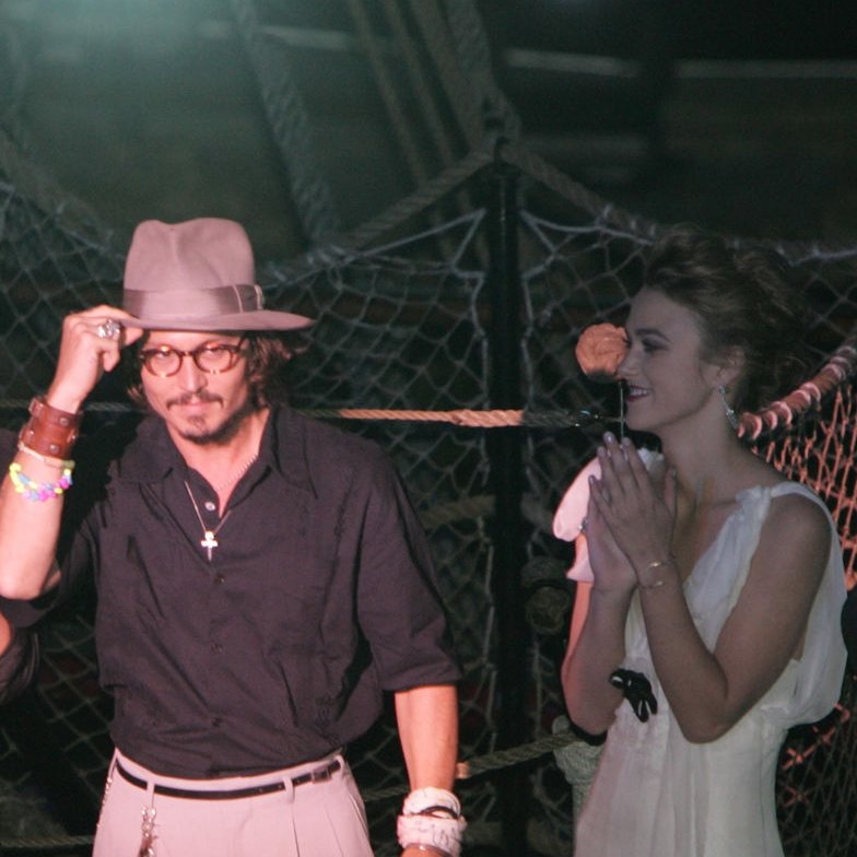 "He's just great. It's really weird, because he's a huge star, but he's such a nice bloke. We'd be over at the craft services wagon and he'd make a cup of tea and we'd have a chat and have a giggle. He's just really, really, really lovely." - Keira Knightley