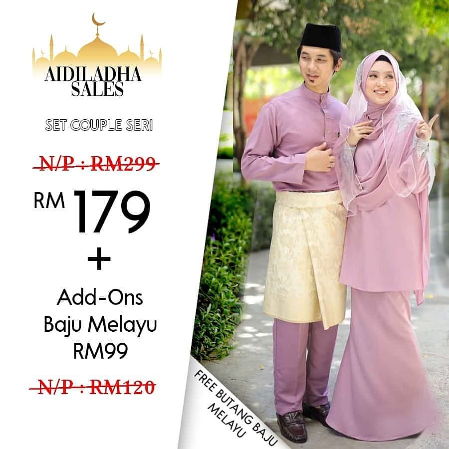 Yushida12's tweet photo. #AidilAdhaSale Grab #bajuNikah #bajuTunang #setCoupleRaya #Seri ini sebelum kehabisan stok. Ada #diskaun untuk #BajuMelayuSlimFit https://t.co/IhcVgFaWAb https://t.co/RttOxBwVdS