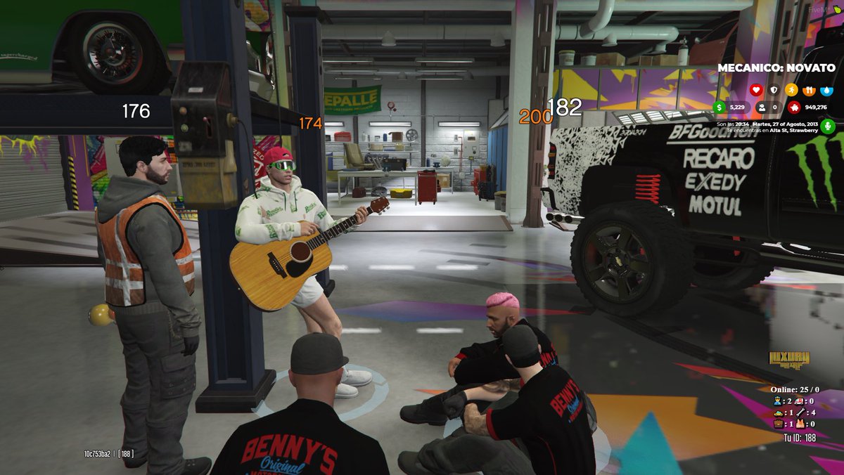 Tardes bohemias en el taller 🎸🔧

#gtaroleplay #gtaroleplaycommunity #luxurymexrp