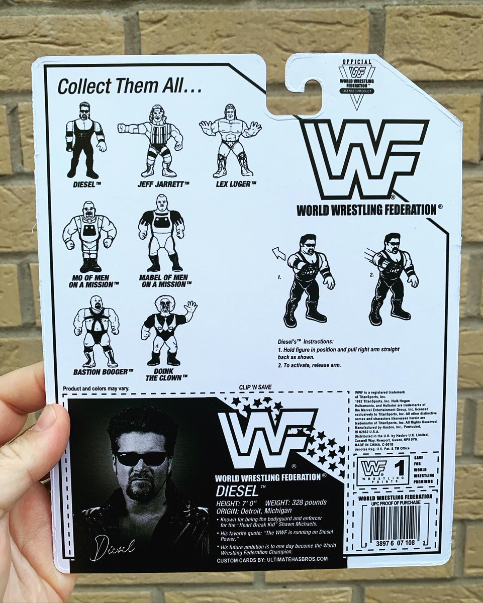 The WWF be running on Diesel power!!! Series 12, 🍊Series.
Big Daddy Cool, Diesel
Cards by: @ultimatehasbro ⁣
#figures #wwecustom #wrestling #wwfhasbrocustom #wwefigure #moc #wwf #hasbro #wwfhasbroforsale #wwfcustom #wwfhasbro #wrestlingfigures #diesel #kevinnash #figuresforsale