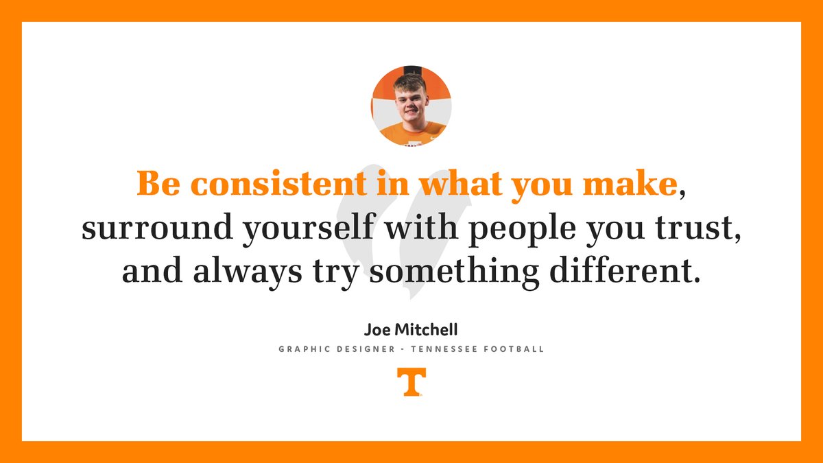 iAmChrisMunoz's tweet photo. Thanks, Joe for connecting with me. He shared some great advice. 👏🏻
➡️ @joemitchell01
💼 @Vol_Football
#CreativeRefresh | #PoweredByTheT https://t.co/vOlDoNvsDT