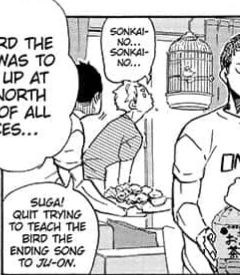 Bsd Spoiler 在twitter 上 Furudate Really Didnt Have To Include The Bird Thing Because Now I M Here Thinking About Sugawara Appearing In Front Of The Tanakiyo House And Being Like Today Im