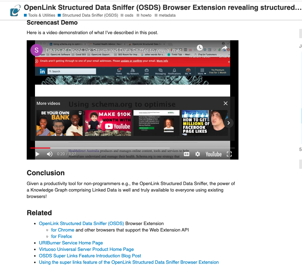 kidehen's tweet photo. Personally, the most important benefit of a #KnowledgeGraph, comprising #LinkedData, is that you don't have to be a programmer to harness its immense power.
Simple example in this post by @shewardmills:
https://t.co/maMoMrbpjz
#SchemaOrg #StructuredData #NoCode #LinkedDataApps https://t.co/iKw4TF9G0v