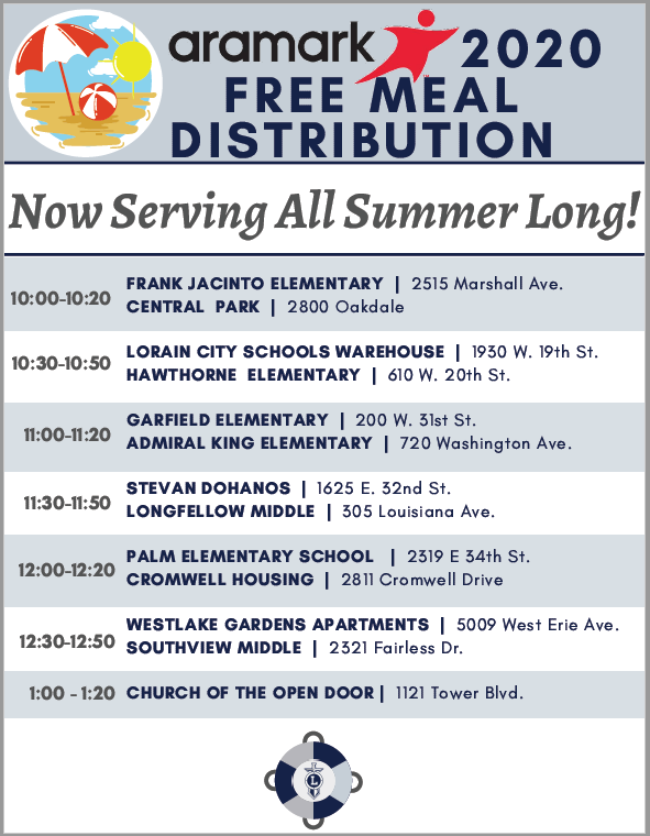loraincsd's tweet photo. Did you know that breakfast, lunch &amp; super snacks are still being provided by our awesome Aramark Feeds Lorain City Schools staff?

All you have to do is stop out to any one of our 13 locations for a FREE grab-and-go bag full of nutritional goodies! 

See you tomorrow morning! https://t.co/F424RaWXHD