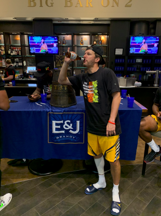 thetournament's tweet photo. Honestly @DienerTravis &amp; @MillerLite might be the best love story of 2020 💛🍺 https://t.co/pHY4cpU3vo