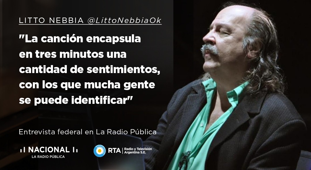 NacionalSj's tweet photo. #EntrevistaFederal "La canción encapsula en tres minutos una cantidad de sentimientos, con los que mucha gente se puede identificar" 
@LittoNebbiaOk @rta_se

@Lra5Rosario @nacionallra30 @NacionalQuiaca @NacionalSRosa @nacionalgchu @NacionalMza @NacFormosa @NacionalNeuquen https://t.co/2PBxisBd6h