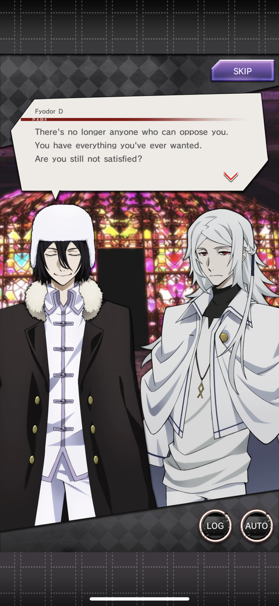 However, what must not be forgotten is that Dead Apple is not Fyodor and Shibusawa's first time meeting and working together. This is hinted at by Shibusawa in the film, however it is EXPLICITLY stated in the BSD Mayoi side story written by Asagiri for the Dragon's Head Conflict.
