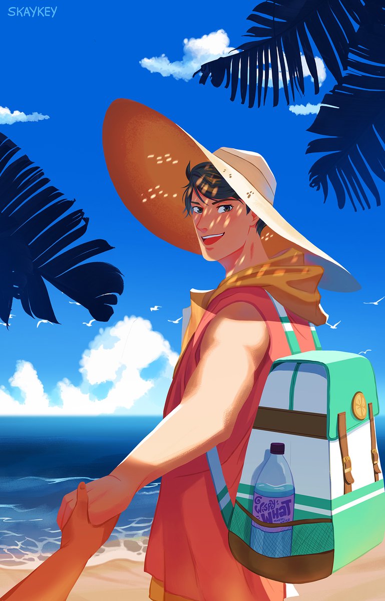 sora_skaykey's tweet photo. Happy belated birthday to Oikawa Tooru! ✨
And last day of the Oikawa week :'))
Day 7: Holiday & Travelling 🏝
This was a collab with @wispywhat!! She did the drawing while I painted.
#oikawaweek #oikawaweek2020 #oikawatooru #haikyuu #ThankYouHaikyuu https://t.co/He0BKPNZ06