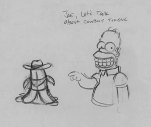 SimpsonsArt_'s tweet image. Fun internal note from the production of 'Lisa the Iconoclast'. I am certain this would have been addressed to character designer Joe Wack (and could possibly have been from the episode's director Mike B. Anderson).