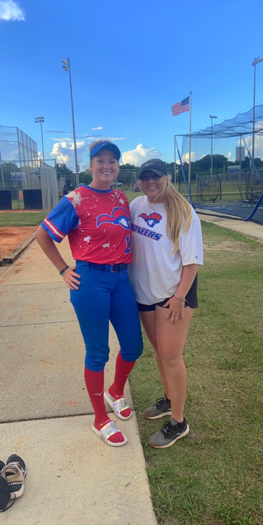 Legacy Softball Alum @imthe_rhb Class of 18’ and @KarlieMilburnn Class of ‘16 went from teammates to player/coach this summer in Florida!!! Loved that the girls got to spend time doing what they love!!! Love you both! ❤️❤️❤️