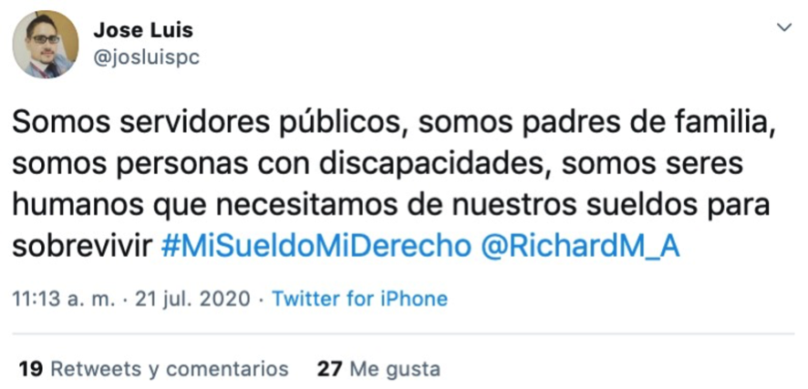 radio_pichincha's tweet photo. 🔴 #ATENCIÓN l #MiSueldoMiDerecho es tendencia en redes sociales, debido a que funcionarios públicos exigen el pago de sus sueldos atrasados a @FinanzasEc. Además, piden que las cancelaciones se realicen en los plazos establecidos. https://t.co/aEQa9enQoi