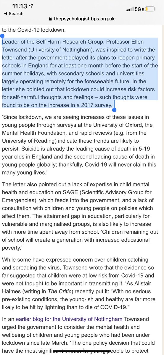 Shutting schools is injurious to the cognitive and emotional development of children.