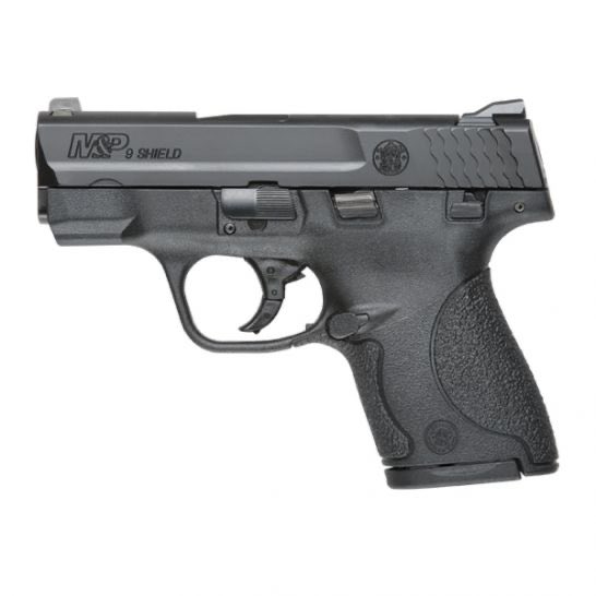 S&W MP shield 9mm. This handgun also has an external safety. It’s also subcompact and very reliable.