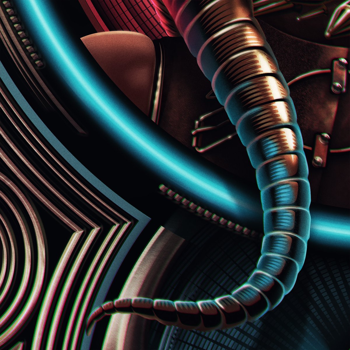 JoelJensenArt's tweet photo. My submission for the @ladygaga Adobe Chromatica contest, along with some detail images. Designed and drawn entirely in Adobe Illustrator, with textures/colors added in Photoshop. @CreativeCloud #LadyGagaxAdobe #contest #ladygaga #Chromatica #Adobe https://t.co/RBwKPmEfFq